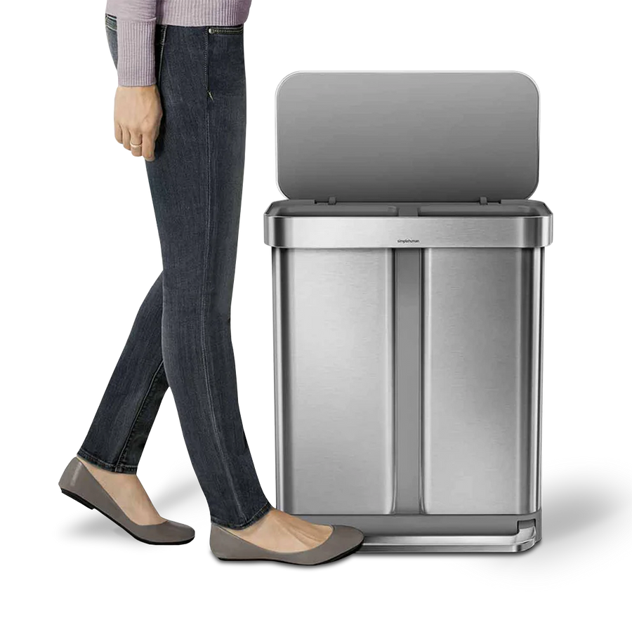 58L Treteimer mit Doppelfach