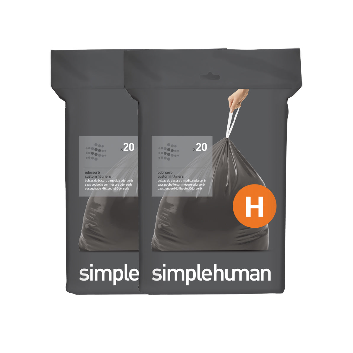 Simplehuman Liner Guide Code code H custom fit liners – Simplehuman