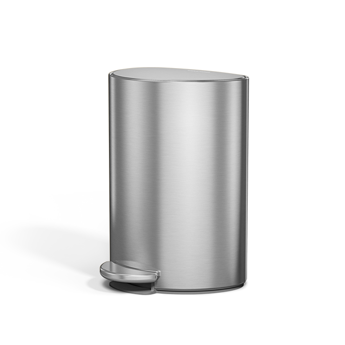 6 Liter, halbrunder Treteimer