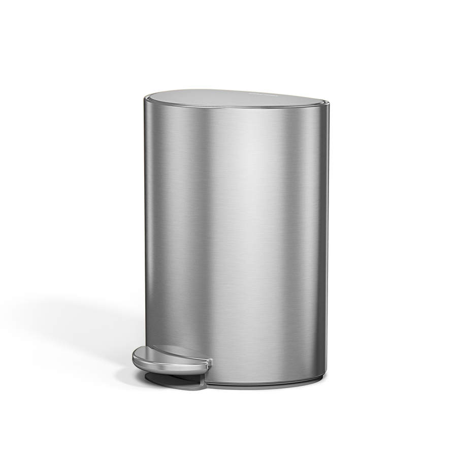 6 Liter, halbrunder Treteimer