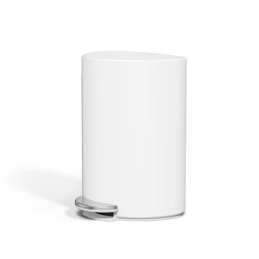 6 Liter, halbrunder Treteimer