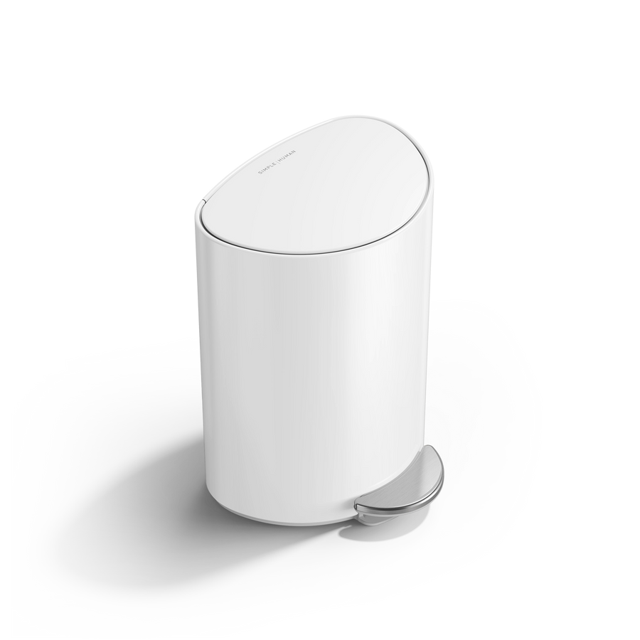 6 Liter, halbrunder Treteimer