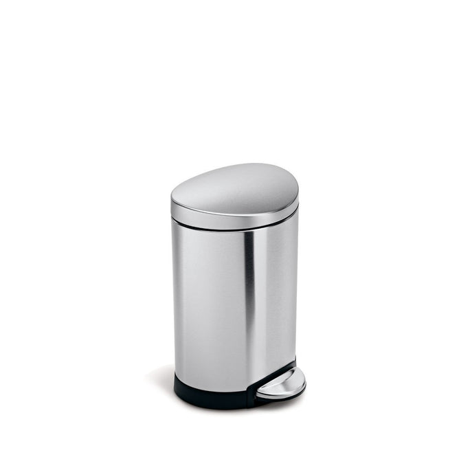 Tisch-Mini-Mülleimer, 1,5 l, weißer Stahl – simplehuman