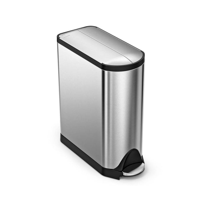 45L butterfly pedal bin - brushed finish - main image