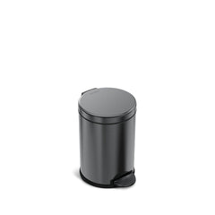 4.5L round pedal bin - black finish - front view main image