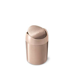 mini bin - rose gold stainless steel w/ pink trim - main image