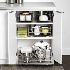 35cm pull-out cabinet organiser - lifestyle in cabinet