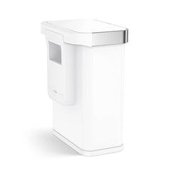 58L rectangular sensor bin with voice and motion control - white finish - back liner pocket image